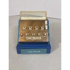 Tom Thumb Toy Cash Register‎ Vintage Play Money Drawer Coin Dispenser